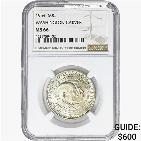 1954 Washington Carver Half Dollar NGC MS66