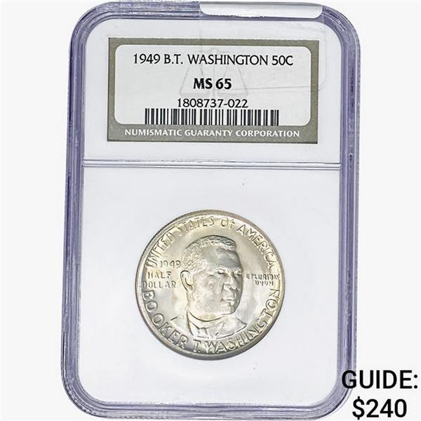 1949 Booker T Half Dollar NGC MS65