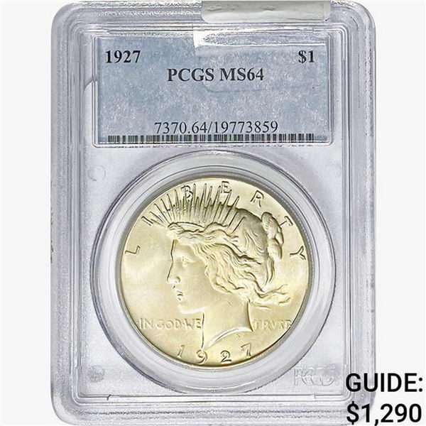 1927 Silver Peace Dollar PCGS MS64