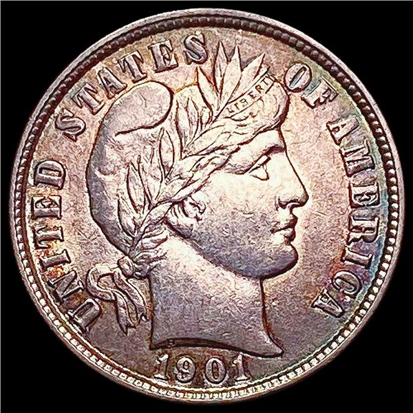 1901 Barber Dime UNCIRCULATED