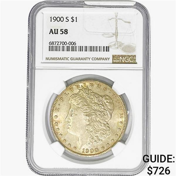 1900-S Morgan Silver Dollar NGC AU58