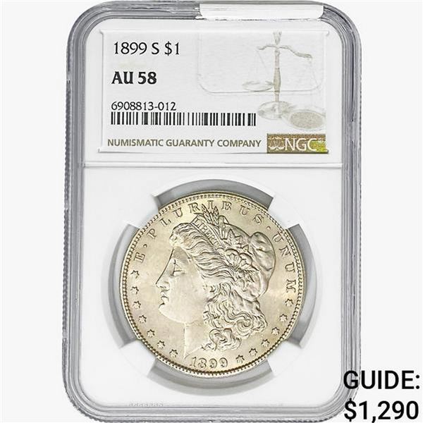 1899-S Morgan Silver Dollar NGC AU58