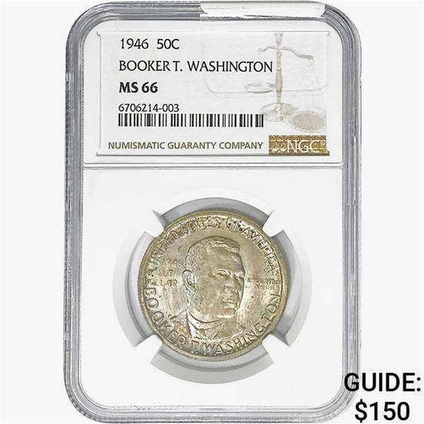 1946 Booker T Half Dollar NGC MS66