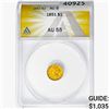 1851 Rare Gold Dollar ANACS AU55
