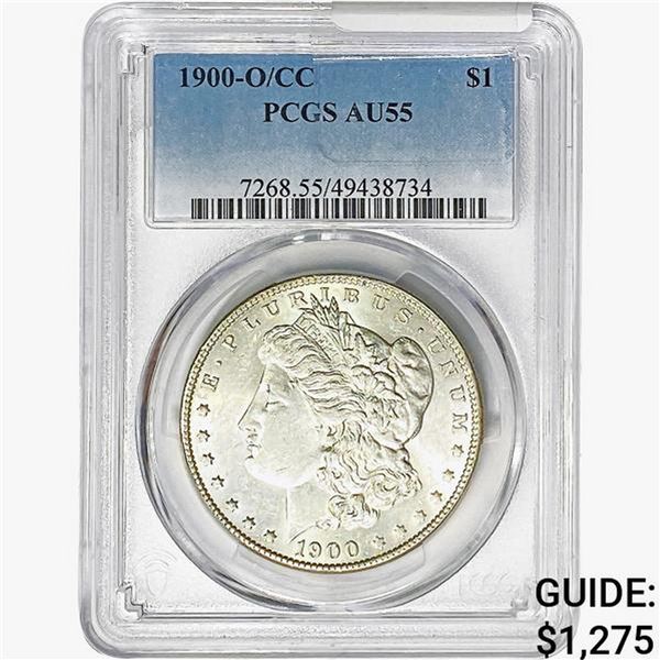 1900-O/CC Morgan Silver Dollar PCGS AU55