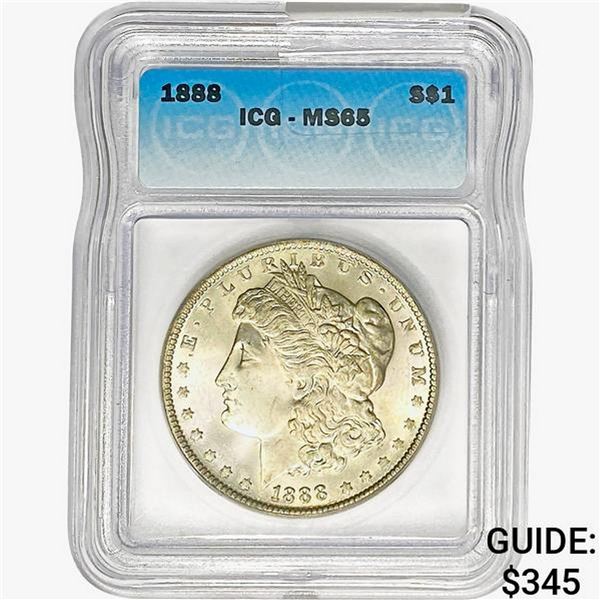 1888 Morgan Silver Dollar ICG MS65