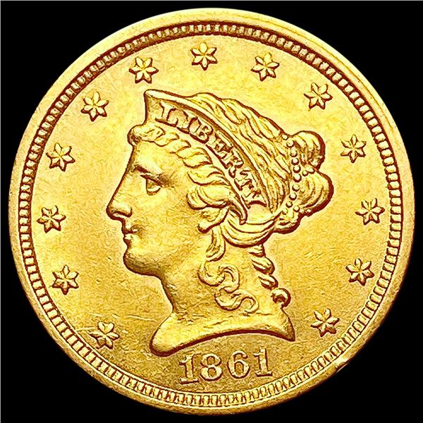 1861 $2.50 Gold Quarter Eagle UNCIRCULATED