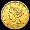 Image 1 : 1861 $2.50 Gold Quarter Eagle UNCIRCULATED