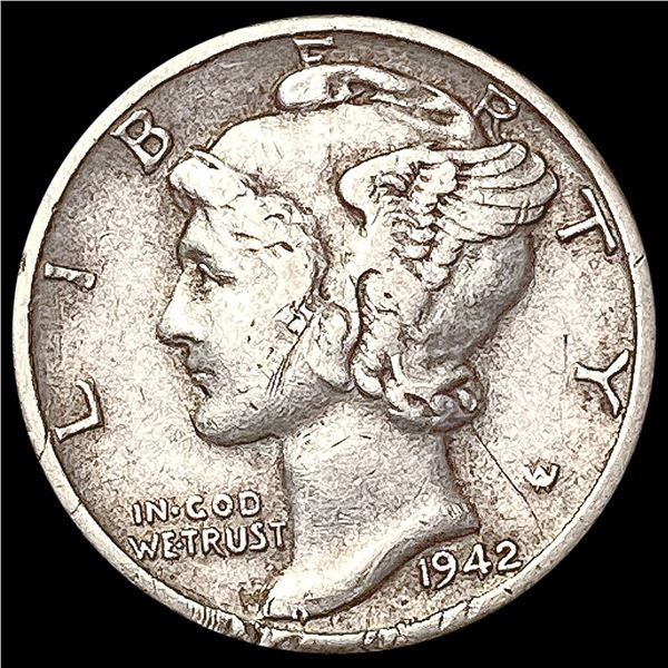 1942-D Mercury Dime NEARLY UNCIRCULATED
