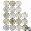 Image 1 : 1922-1923 UNC Rolll of Silver Peace Dollars [18 Coins]