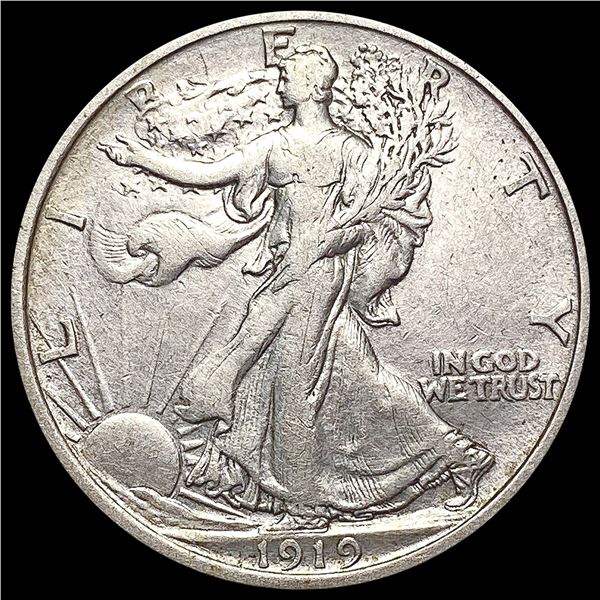 1919-D Walking Liberty Half Dollar CLOSELY UNCIRCULATED
