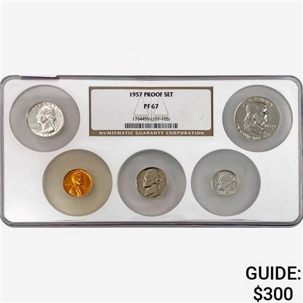 1957 US Proof Set [5 Coins] NGC PF67