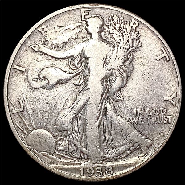 1938-D Walking Liberty Half Dollar LIGHTLY CIRCULATED