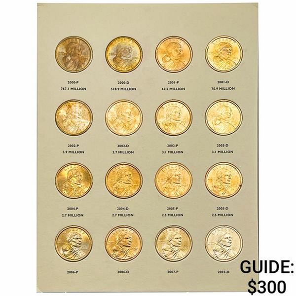 2000-2015 Gem BU Sacagewea Dollar Set [32 Coins]