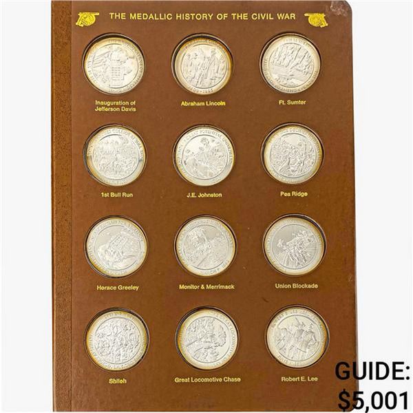 Danbury Mint Sterling Silver Civil War Medal Set [60 Coins]
