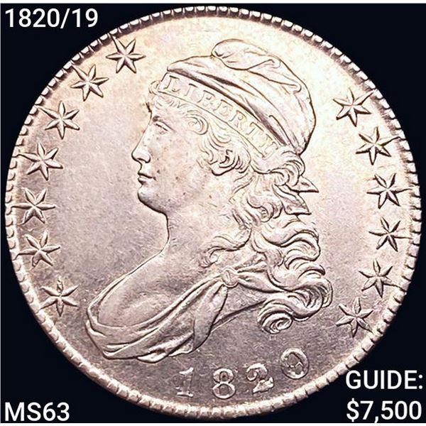1820 Capped Bust Half Dollar CHOICE BU