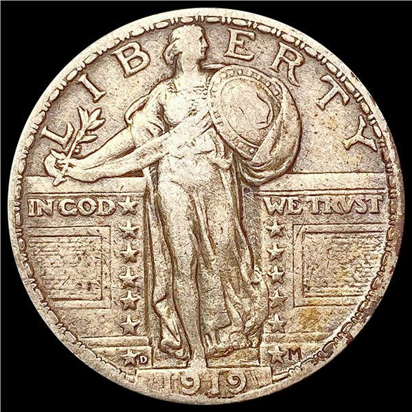 1919-D Standing Liberty Quarter LIGHTLY CIRCULATED