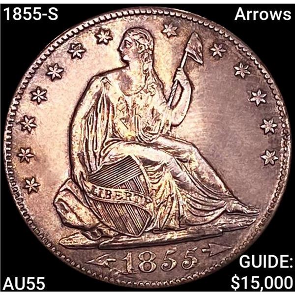 1855-S Arrows Seated Liberty Half Dollar HIGH GRADE
