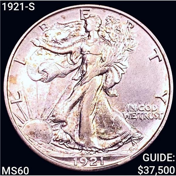 1921-S Walking Liberty Half Dollar UNCIRCULATED
