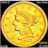 1843-O Sm Date $2.50 Gold Quarter Eagle CHOICE AU