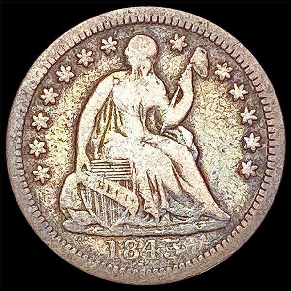 1843 Seated Liberty Half Dime NICELY CIRCULATED