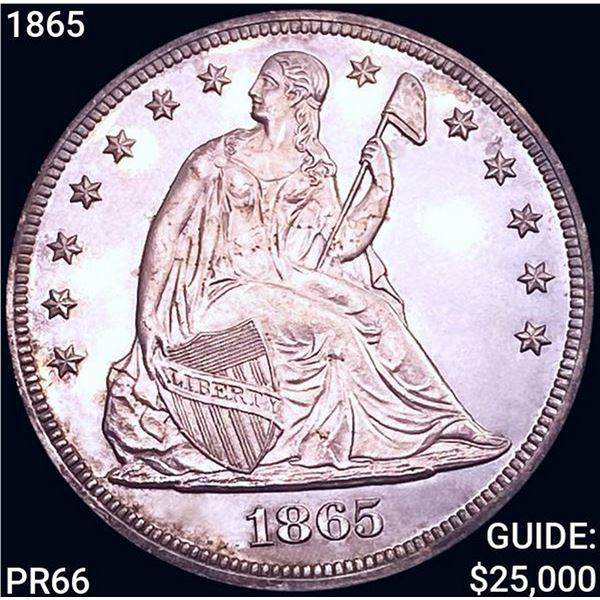 1865 Seated Liberty Dollar SUPERB GEM PROOF