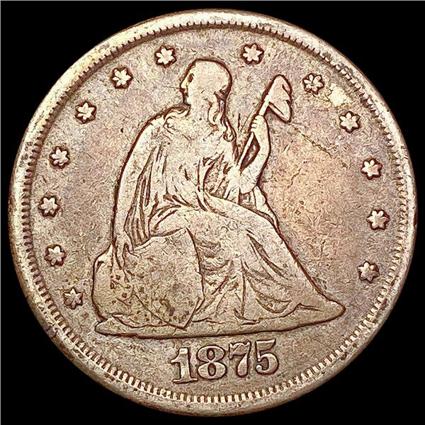 1875-CC Twenty Cent Piece NICELY CIRCULATED