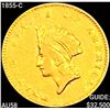 Image 1 : 1855-C Rare Gold Dollar CHOICE AU