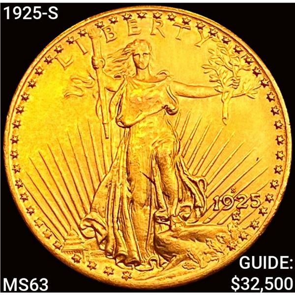 1925-S $20 Gold Double Eagle CHOICE BU