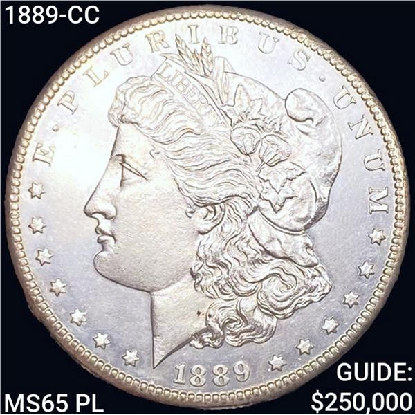 1889-CC Morgan Silver Dollar GEM BU PL