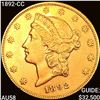 1892-CC $20 Gold Double Eagle CHOICE AU