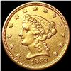 1857 $2.50 Gold Quarter Eagle LIGHTLY CIRCULATED
