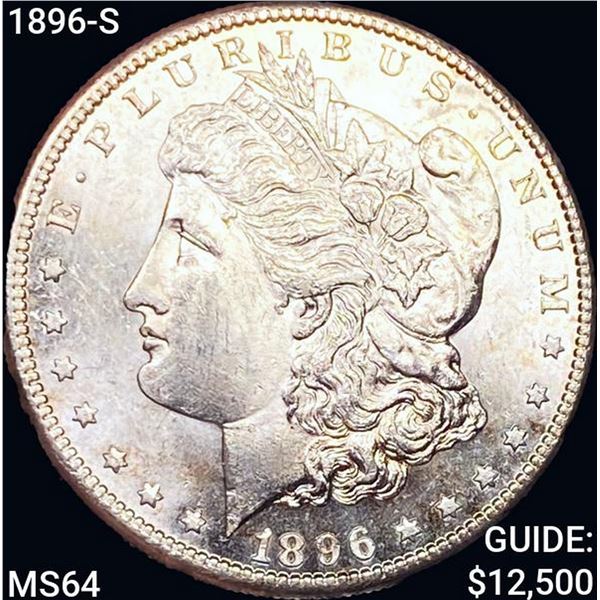 1896-S Morgan Silver Dollar CHOICE BU