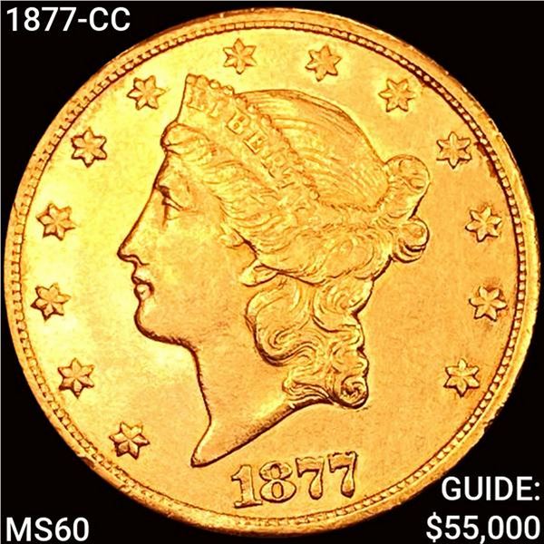 1877-CC $20 Gold Double Eagle UNCIRCULATED