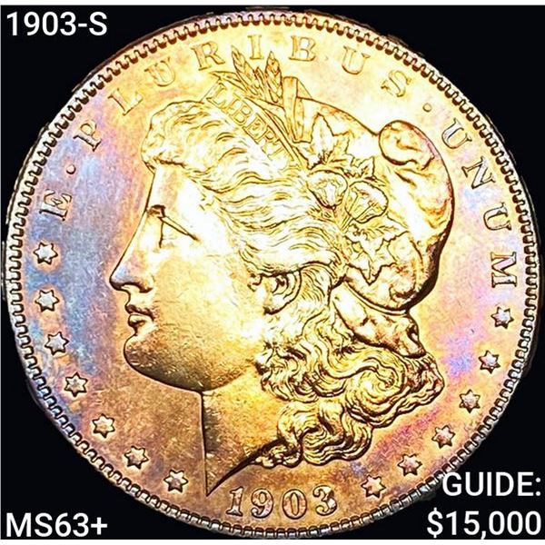 1903-S Morgan Silver Dollar CHOICE BU+