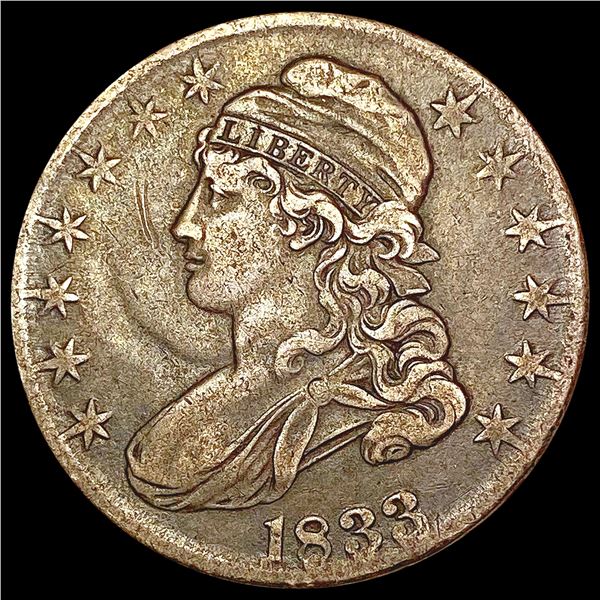 1833 Capped Bust Half Dollar LIGHTLY CIRCULATED