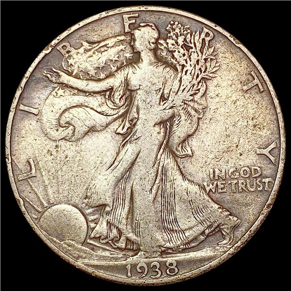 1938-D Walking Liberty Half Dollar LIGHTLY CIRCULATED