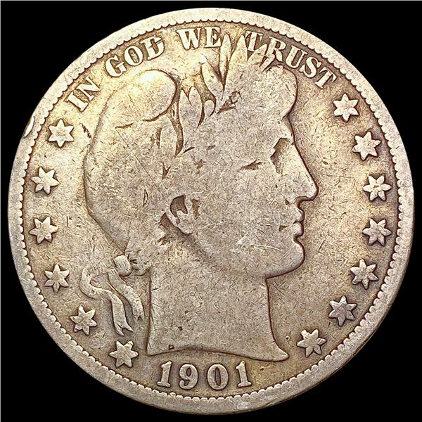 1901-S Barber Half Dollar NICELY CIRCULATED