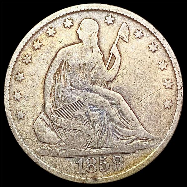 1858-O Seated Liberty Half Dollar NICELY CIRCULATED