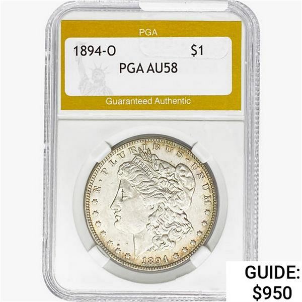 1894-O Morgan Silver Dollar PGA AU58