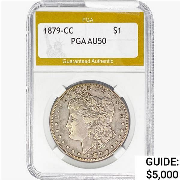 1879-CC Morgan Silver Dollar PGA AU50