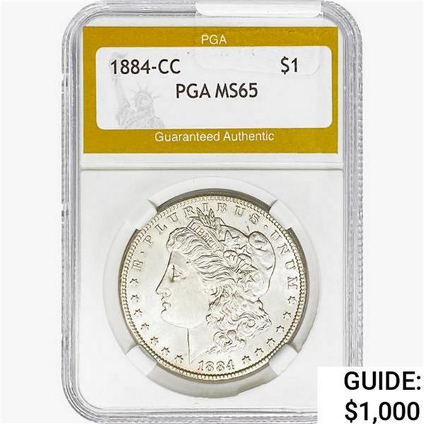 1884-CC Morgan Silver Dollar PGA MS65