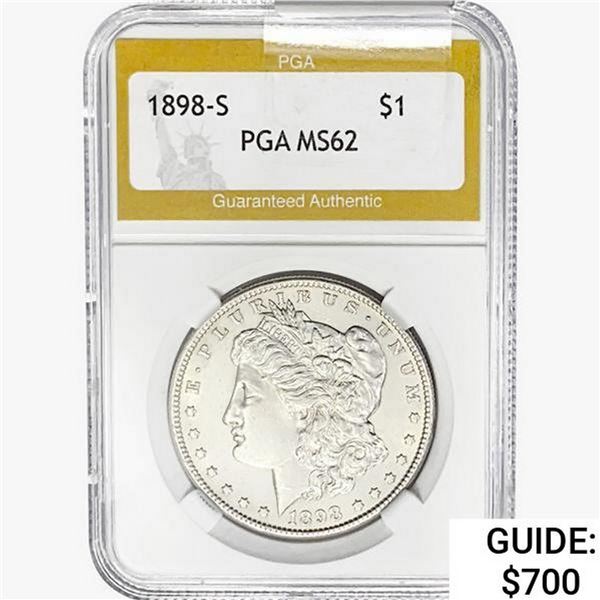 1898-S Morgan Silver Dollar PGA MS62