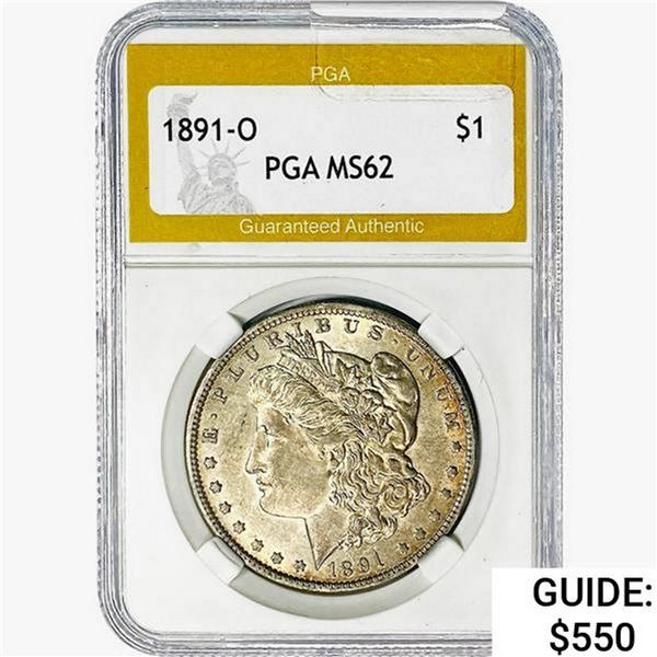 1891-O Morgan Silver Dollar PGA MS62