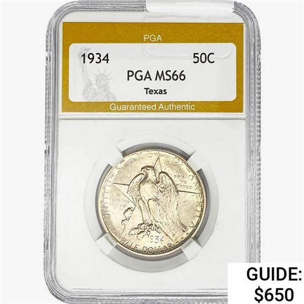 1934 Texas Half Dollar PGA MS66
