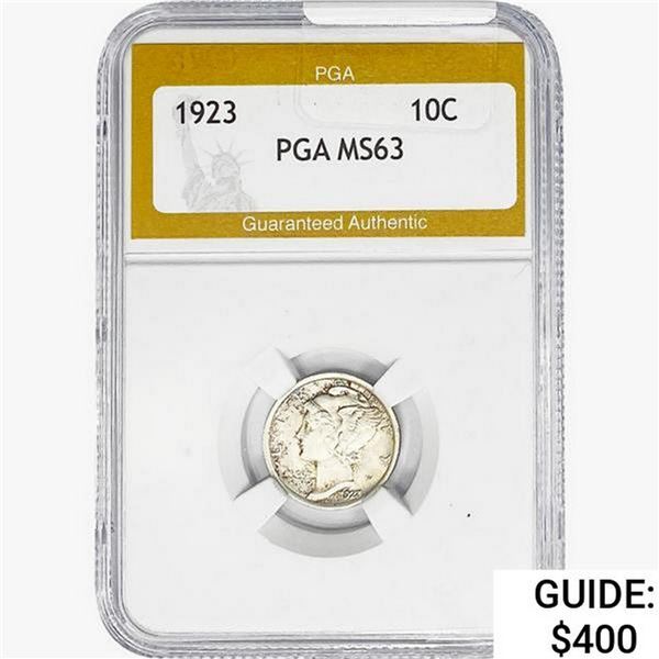 1923 Mercury Silver Dime PGA MS63