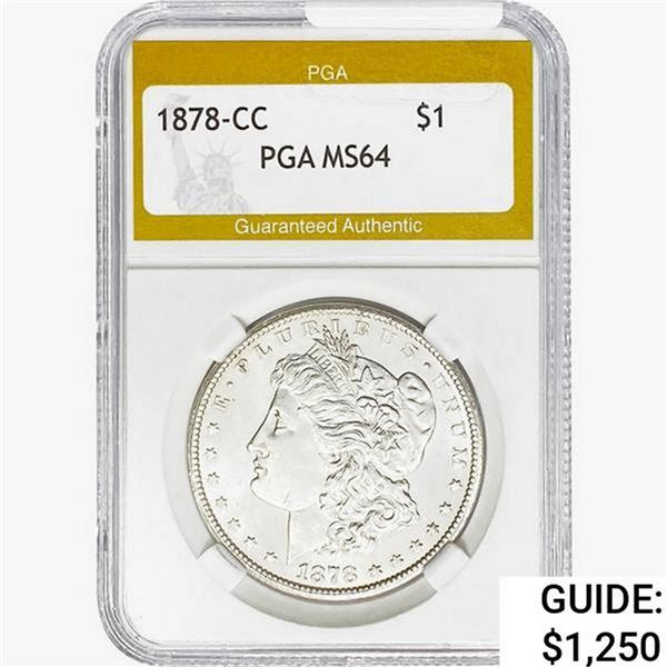 1878-CC Morgan Silver Dollar PGA MS64