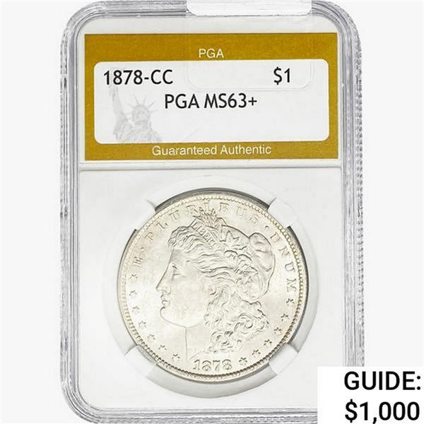 1878-CC Morgan Silver Dollar PGA MS63+