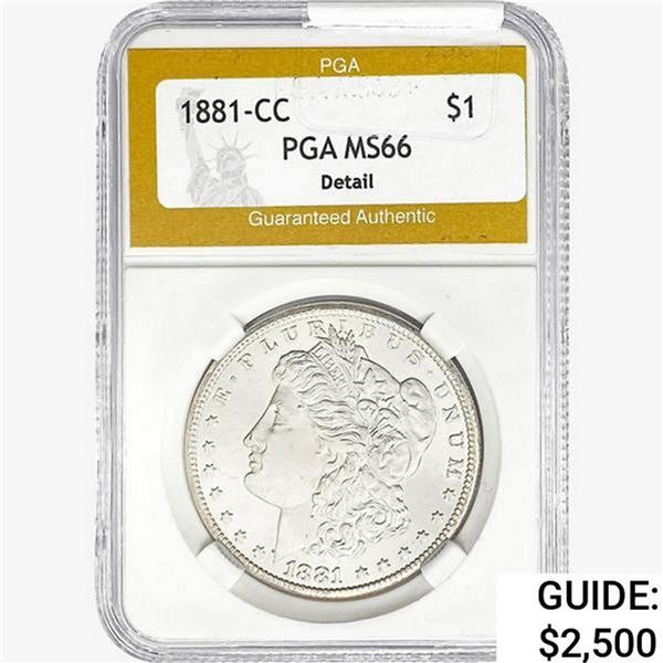 1881-CC Morgan Silver Dollar PGA MS66 Detail