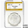 1881-CC Morgan Silver Dollar PGA MS66 Detail
